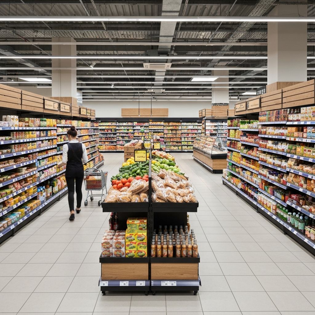Supermarket interior layout