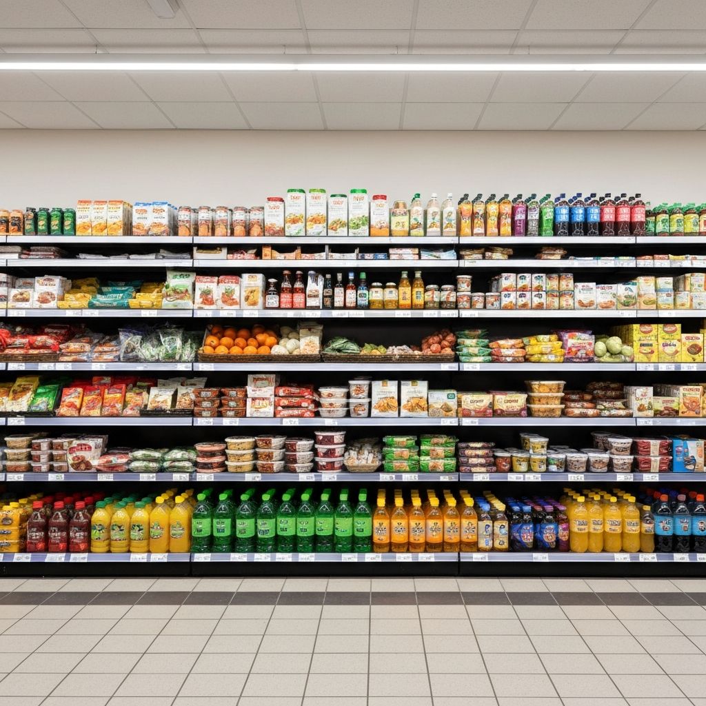 Supermarket food categories